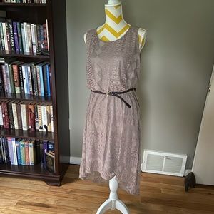 Taupe Lace Dress